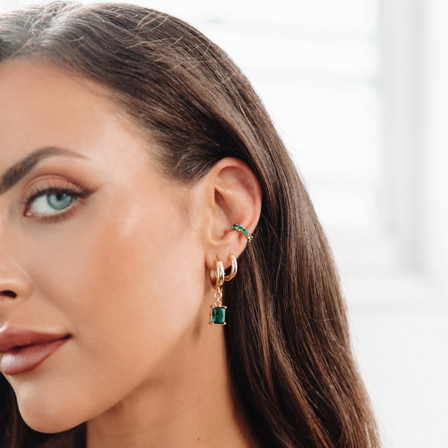 Vienna Diamanté Drop Gold Earrings - The Essential Jewels